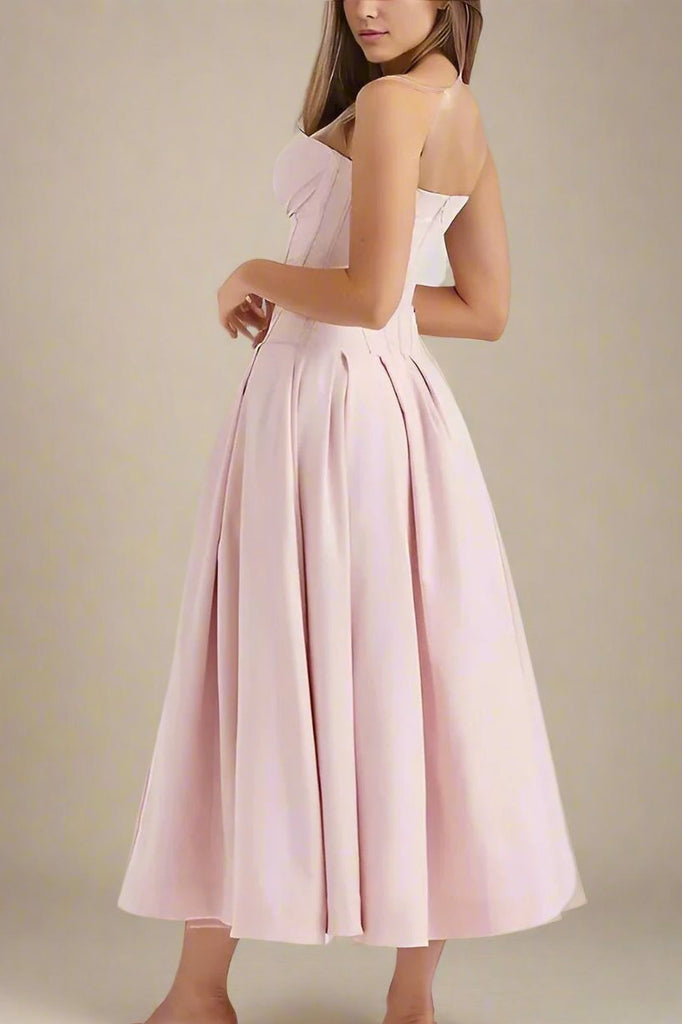 Stylish pink dress | Gabbi Bodycon Midi Dress - Dusty Pink - Ideal for special occasions