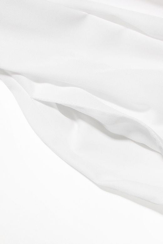 Stylish white dress | Gabbi Bodycon Midi Dress - White Pearl - Ideal for special occasions