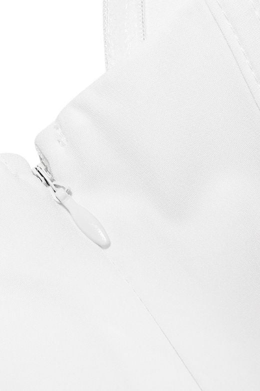 Gabbi Bodycon Midi Dress - White Pearl - Stylish white dress for special occasions | Buy Online