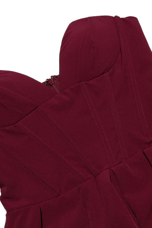 Shop  red dress - Perfect for special occasions | Gabbi Bodycon Midi Dress - Red Wine