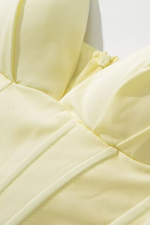 Gabbi Bodycon Midi Dress - Sun Yellow - Stylish yellow dress for special occasions | Buy Online