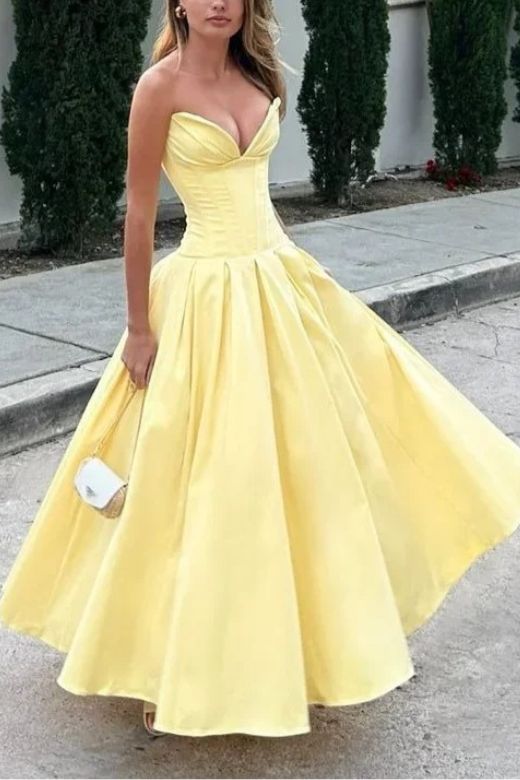 Gabbi Bodycon Midi Dress - Sun Yellow - Stylish yellow dress for special occasions | Buy Online