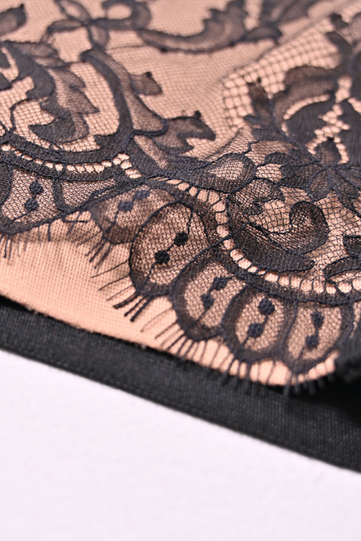 Genevieve Bodycon Lace Midi Dress - Classic Black - Stylish black dress for special occasions | Buy Online