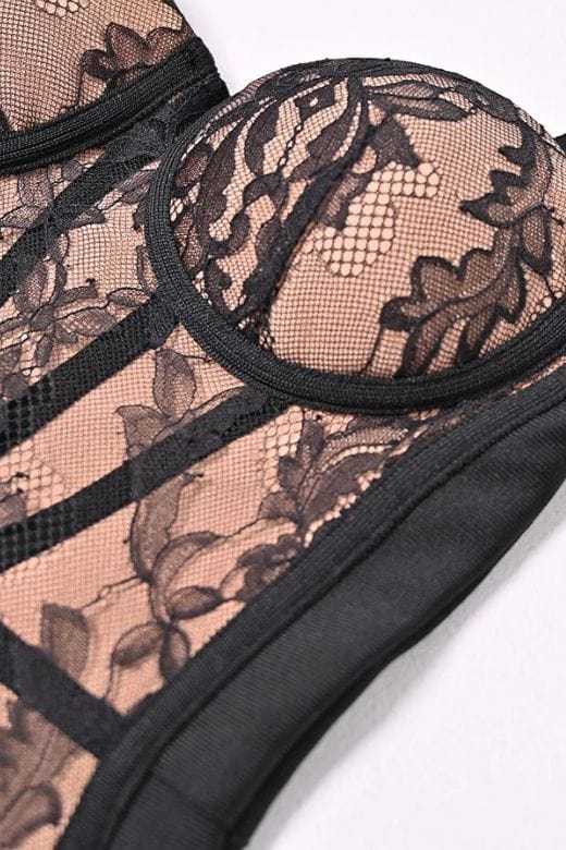 Genevieve Bodycon Lace Midi Dress - Classic Black - Stylish black dress for special occasions | Buy Online