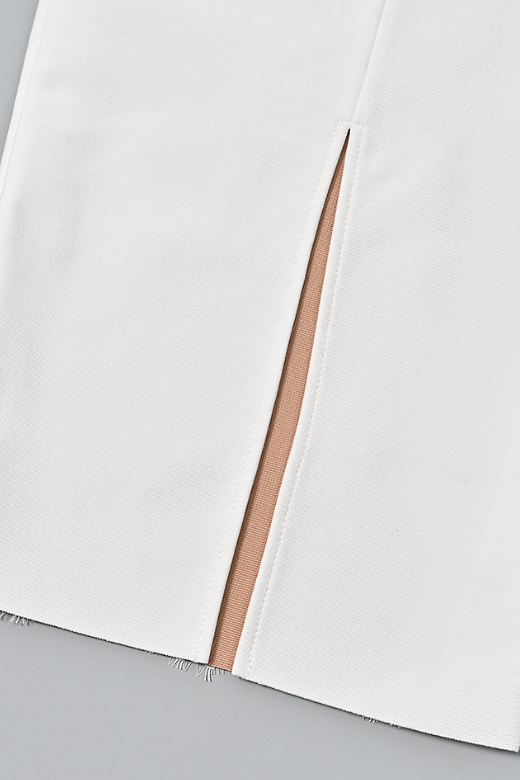 Genevieve Bodycon Lace Midi Dress - White Pearl - Stylish white dress for special occasions | Buy Online