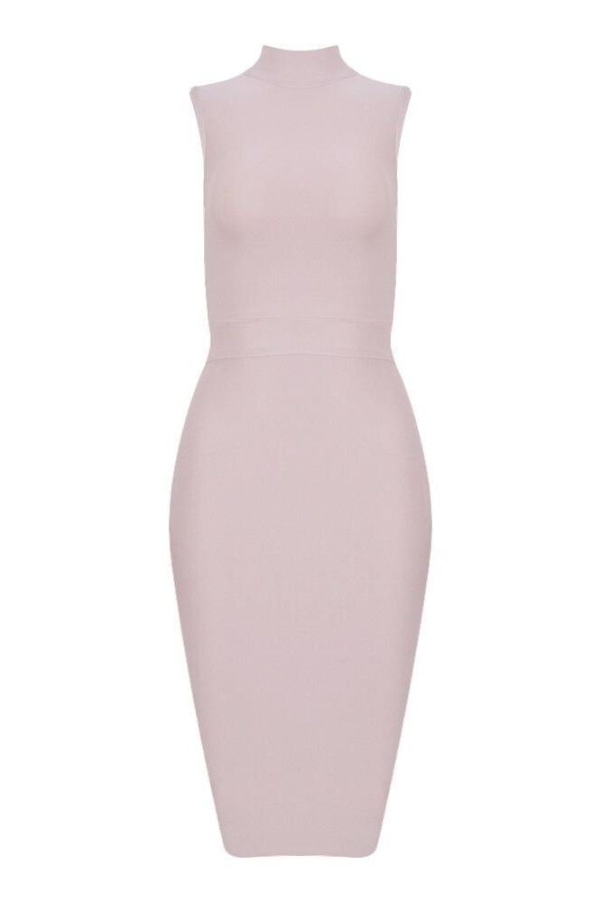 Stylish beautiful dress | Grace Bandage Midi Dress - Cream - Ideal for special occasions