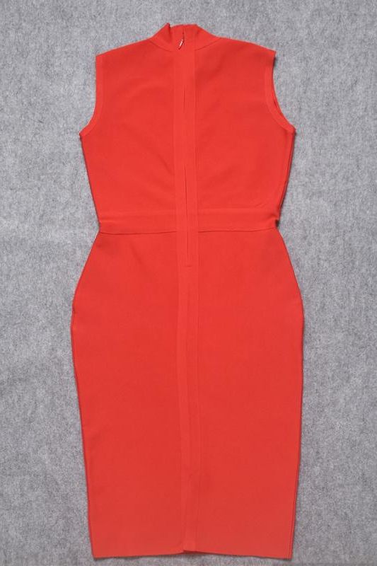 Shop  red dress - Perfect for special occasions | Grace Bandage Midi Dress - Lipstick Red