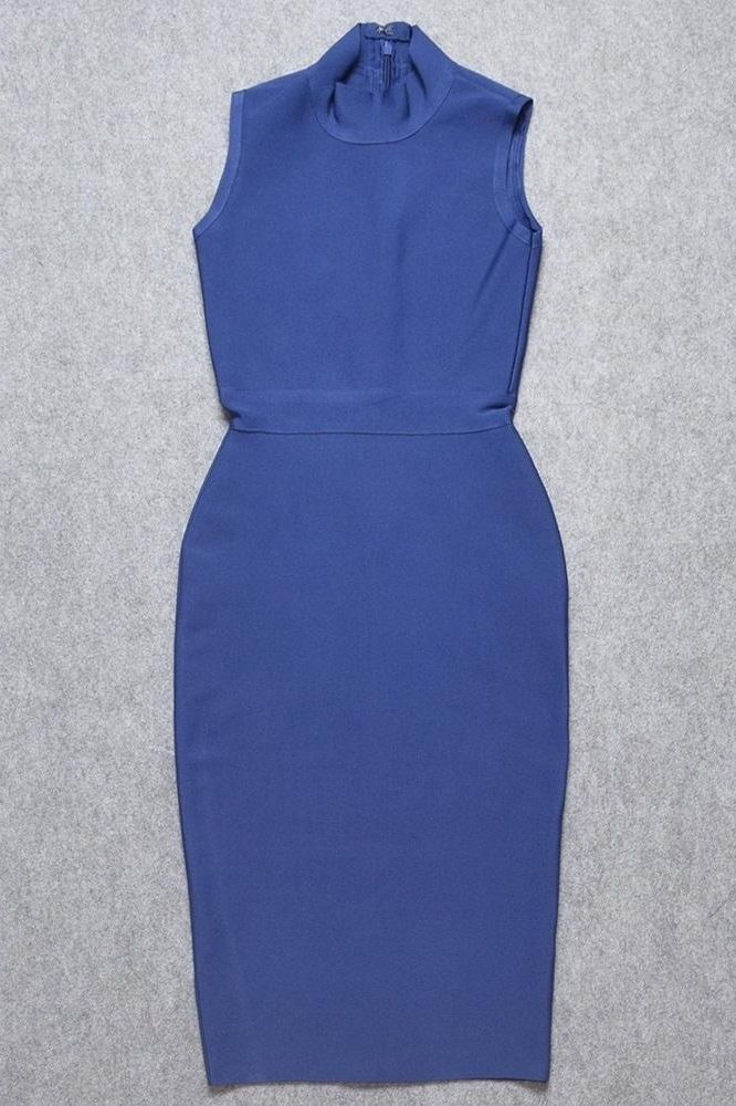 Shop  blue dress - Perfect for special occasions | Grace Bandage Midi Dress - Navy Blue