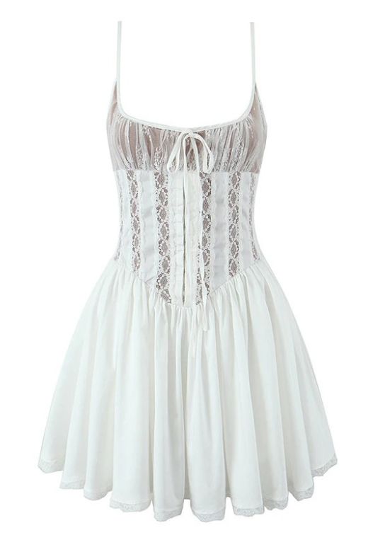 Hailee  Bodycon Mini Dress - White Pearl - Stylish white dress for special occasions | Buy Online