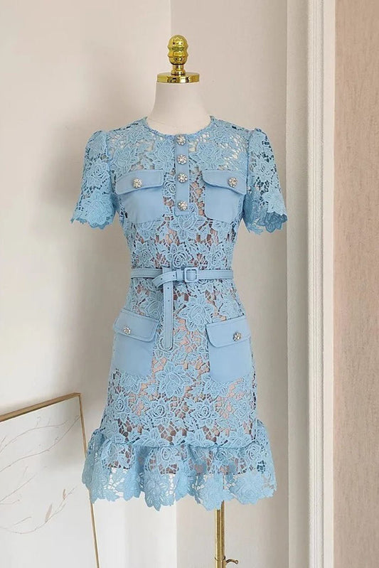 Hallie Diamond Floral Mini Dress