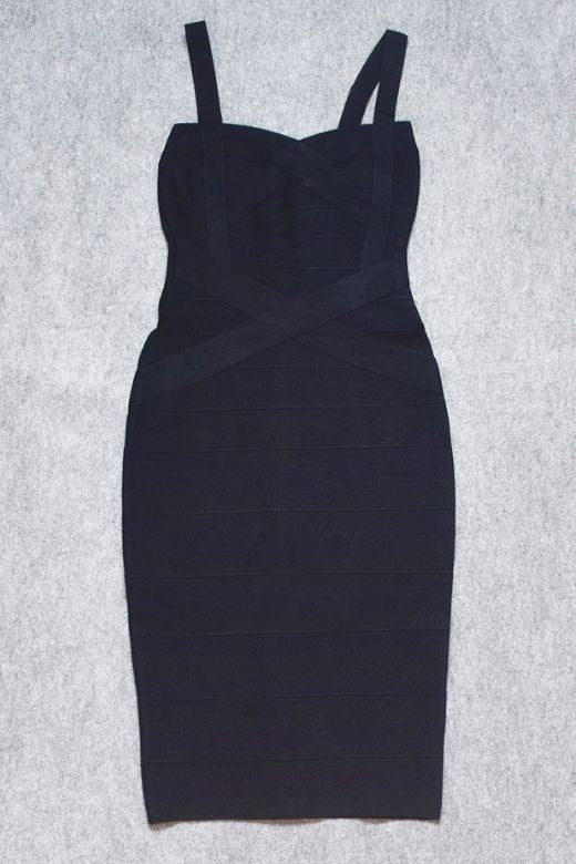 Shop  black dress - Perfect for special occasions | Heidi Bandage Midi Dress - Classic Black