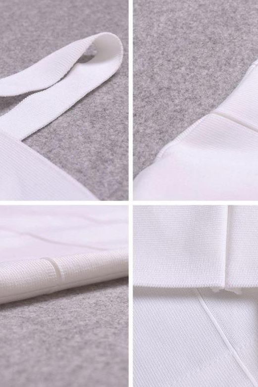 Heidi Bandage Midi Dress - White Pearl - Stylish white dress for special occasions | Buy Online