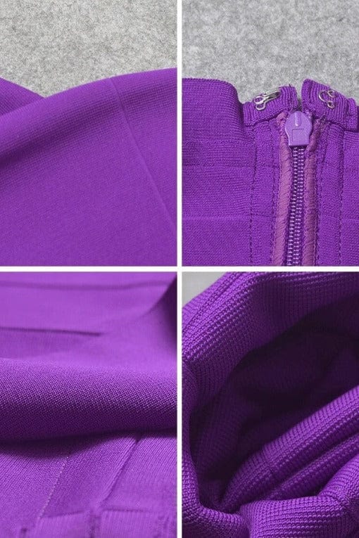 Shop  purple dress - Perfect for special occasions | Heidi Bandage Midi Dress - Plum Purple