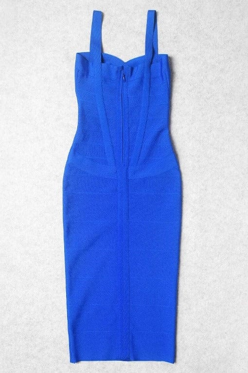 Shop  blue dress - Perfect for special occasions | Heidi Bandage Midi Dress - Royal Blue