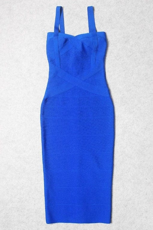 Heidi Bandage Midi Dress - Royal Blue - Stylish blue dress for special occasions | Buy Online