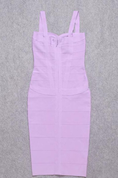 Heidi Bandage Midi Dress - Violet Purple - Stylish purple dress for special occasions | Buy Online