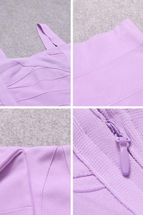 Shop  purple dress - Perfect for special occasions | Heidi Bandage Midi Dress - Violet Purple