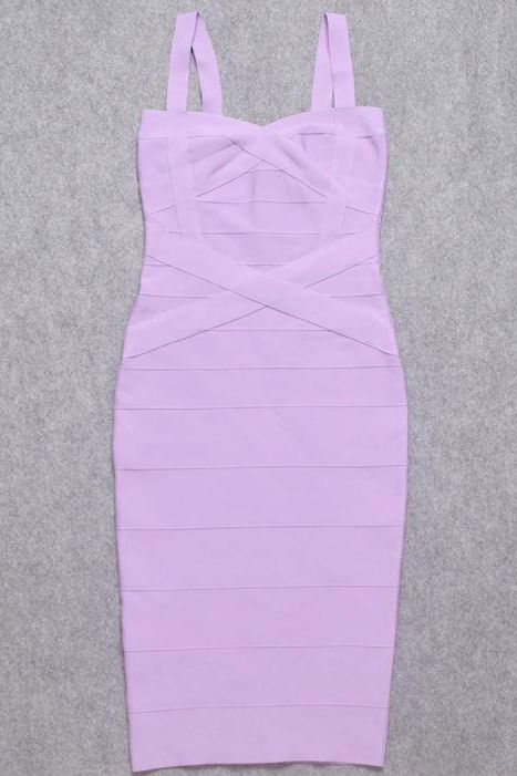 Heidi Bandage Midi Dress - Violet Purple - Stylish purple dress for special occasions | Buy Online