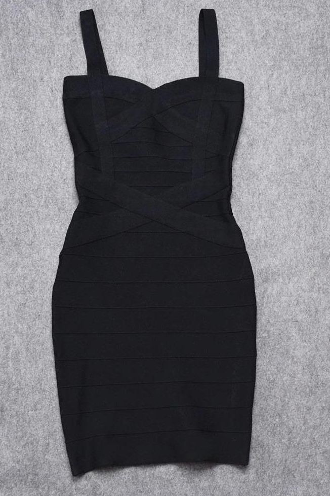 Stylish black dress | Heidi Bandage Mini Dress - Classic Black - Ideal for special occasions