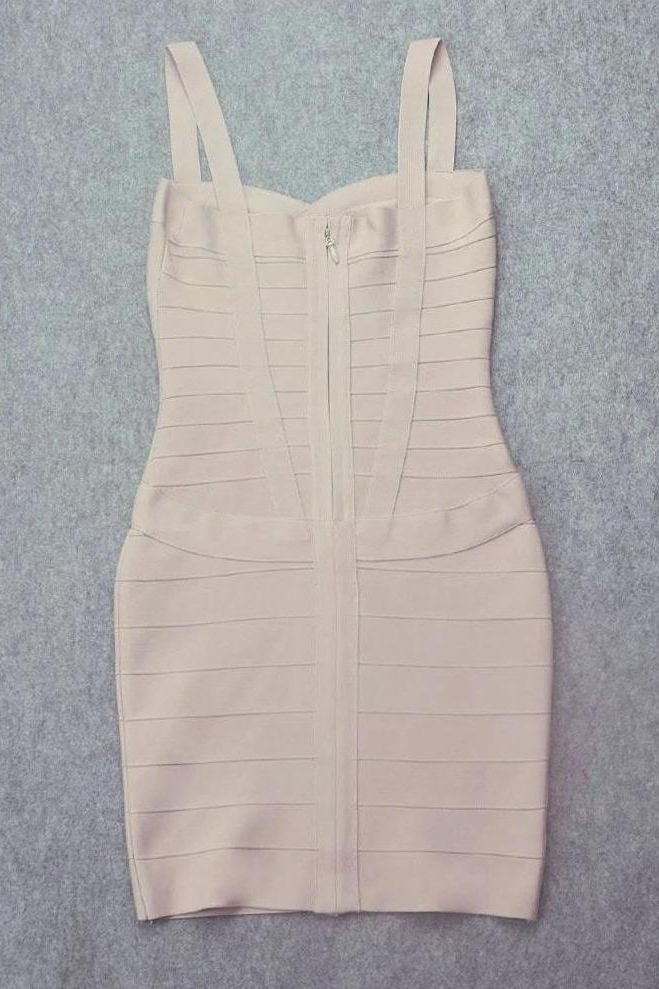 Stylish beautiful dress | Heidi Bandage Mini Dress - Cream - Ideal for special occasions