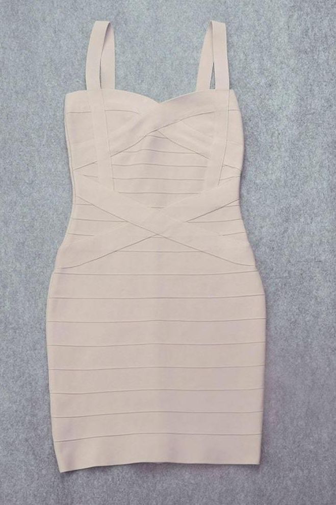 Shop  beautiful dress - Perfect for special occasions | Heidi Bandage Mini Dress - Cream