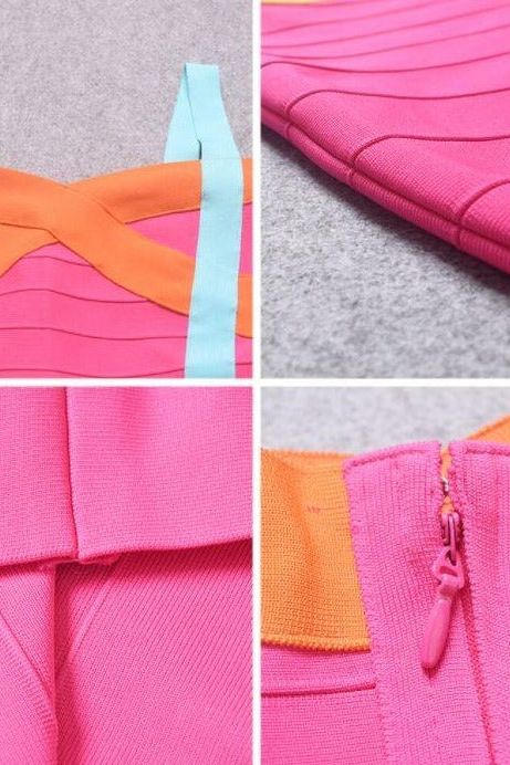 Heidi Bandage Mini Dress - Hot Pink - Stylish pink dress for special occasions | Buy Online