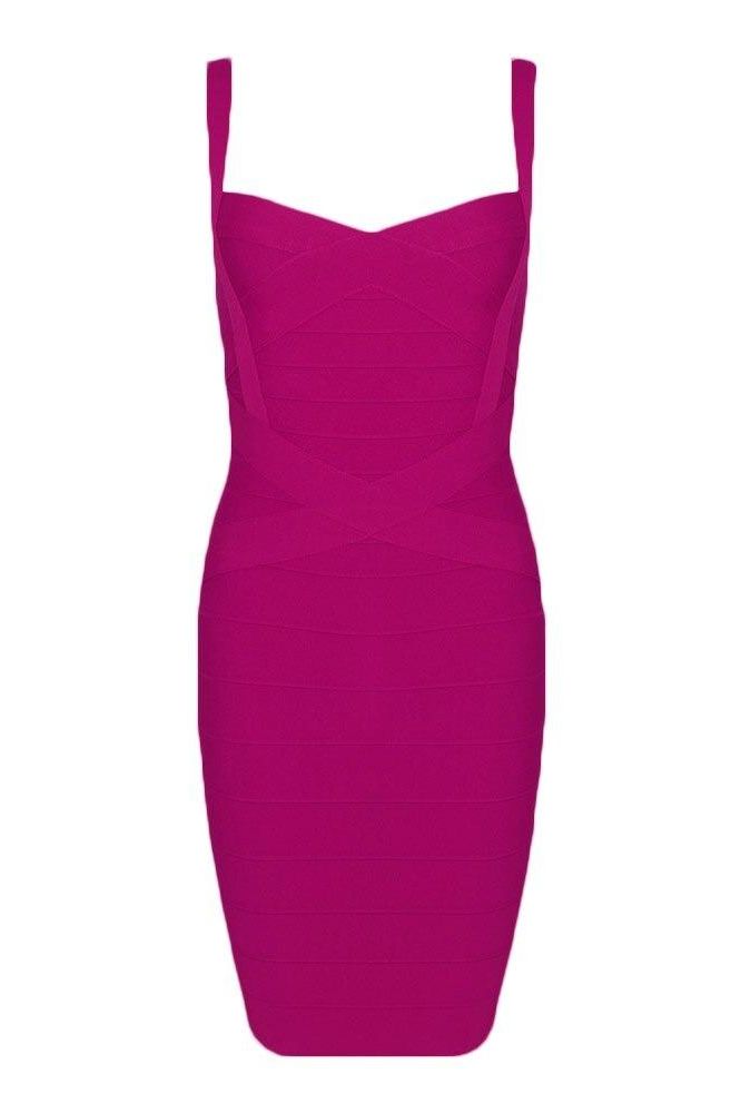 Heidi Bandage Mini Dress - Magenta Pink - Stylish pink dress for special occasions | Buy Online