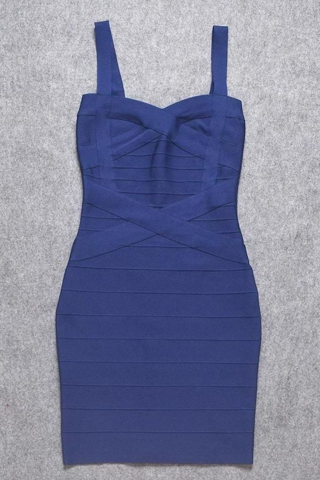 Shop  blue dress - Perfect for special occasions | Heidi Bandage Mini Dress - Navy Blue