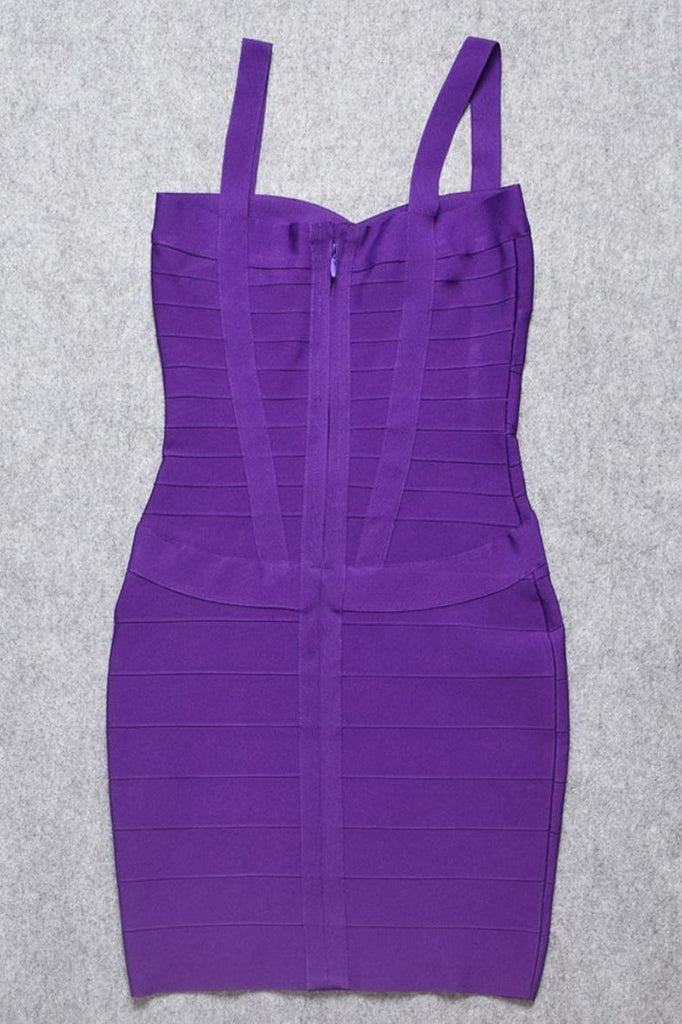 Stylish purple dress | Heidi Bandage Mini Dress - Plum Purple - Ideal for special occasions