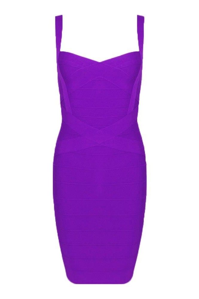 Stylish purple dress | Heidi Bandage Mini Dress - Plum Purple - Ideal for special occasions