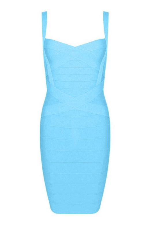 Heidi Bandage Mini Dress - Sky Blue - Stylish blue dress for special occasions | Buy Online