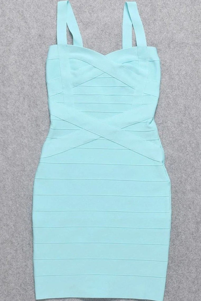 Heidi Bandage Mini Dress - Sky Blue - Stylish blue dress for special occasions | Buy Online