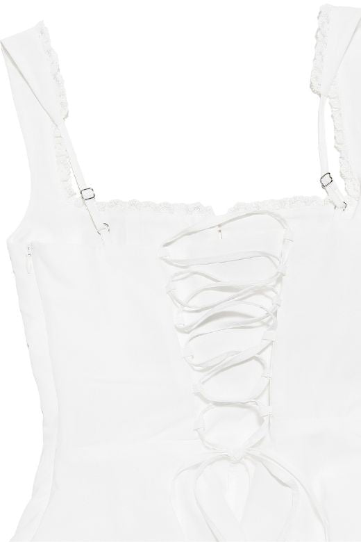 Stylish white dress | Adelyn Bodycon Mini Dress - White Pearl - Ideal for special occasions