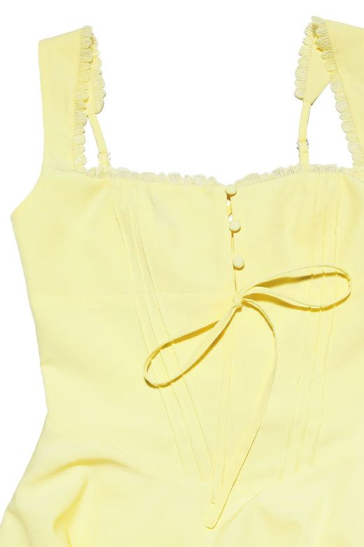 Adelyn Bodycon Mini Dress - Sun Yellow - Stylish yellow dress for special occasions | Buy Online