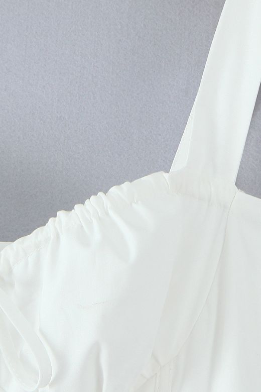 Holland  Midi Dress - White Pearl - Stylish white dress for special occasions | Buy Online