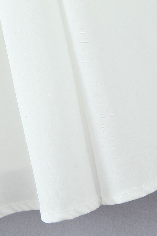 Holland  Midi Dress - White Pearl - Stylish white dress for special occasions | Buy Online