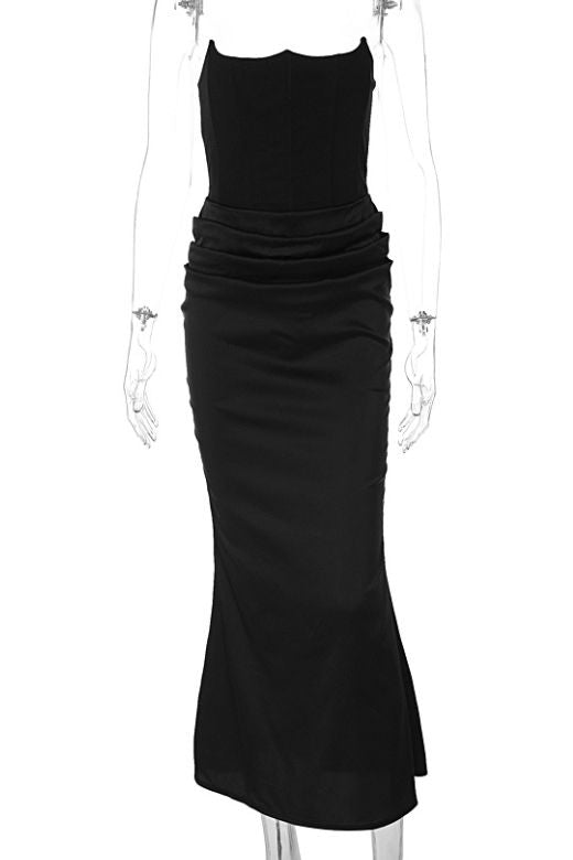 Hope Bodycon Wrap Maxi Dress - Classic Black - Stylish black dress for special occasions | Buy Online