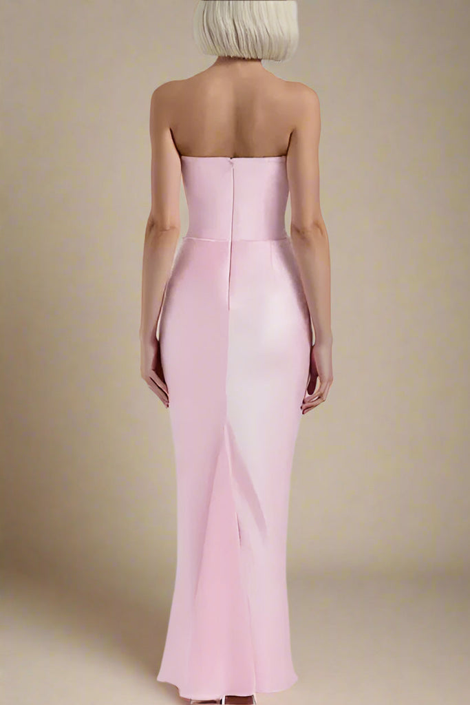 Stylish pink dress | Hope Bodycon Wrap Maxi Dress - Dusty Pink - Ideal for special occasions