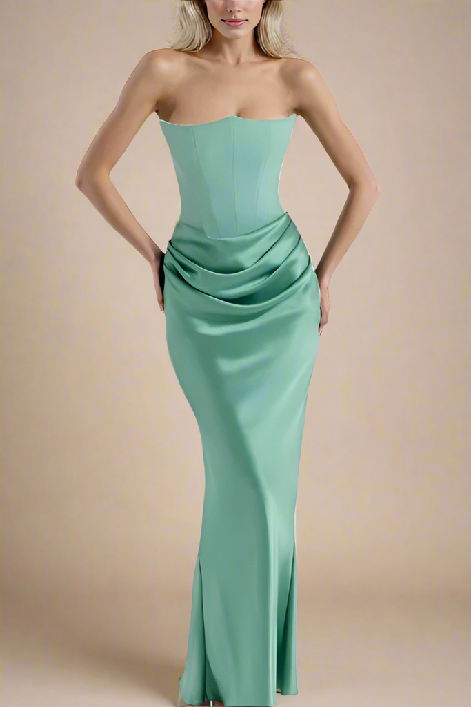 Stylish green dress | Hope Bodycon Wrap Maxi Dress - Teal Green - Ideal for special occasions