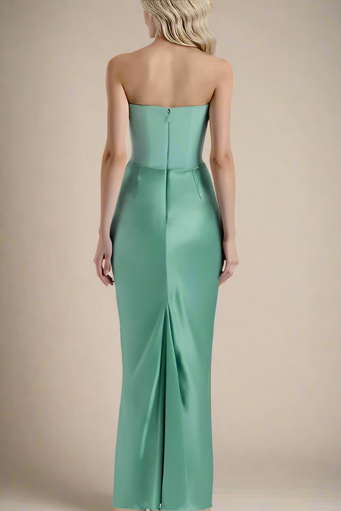 Hope Bodycon Wrap Maxi Dress - Teal Green - Stylish green dress for special occasions | Buy Online