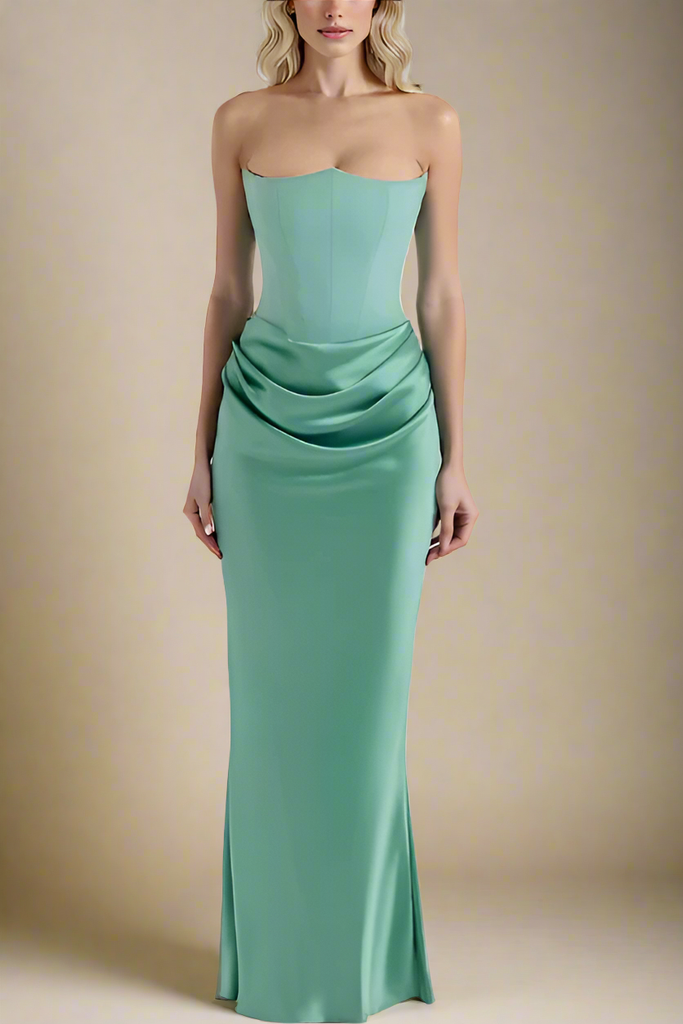 Stylish green dress | Hope Bodycon Wrap Maxi Dress - Teal Green - Ideal for special occasions