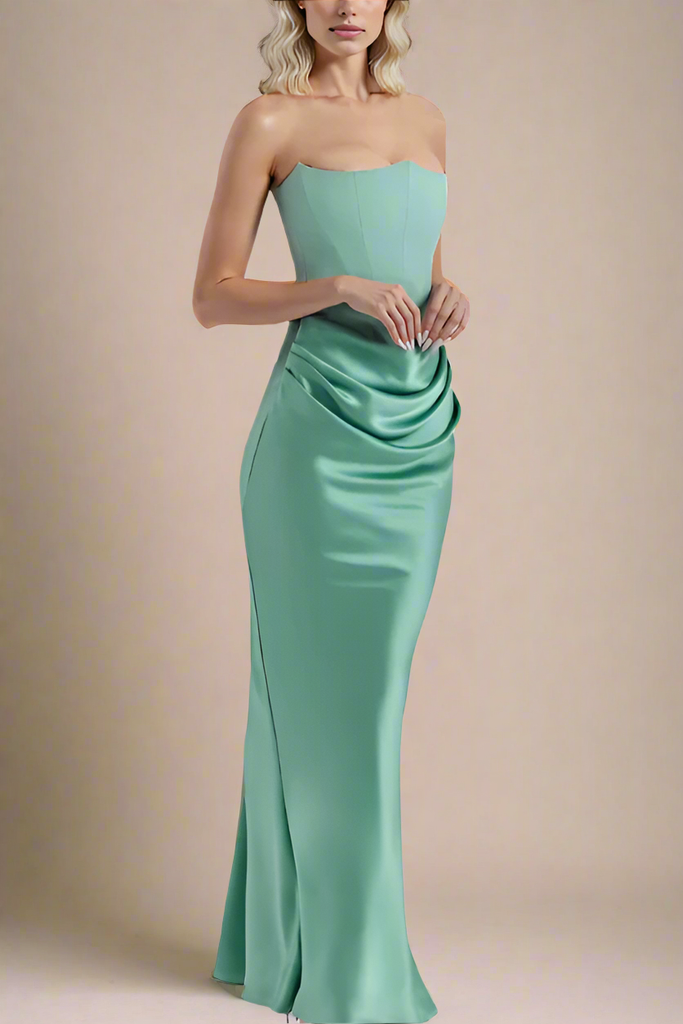 Shop  green dress - Perfect for special occasions | Hope Bodycon Wrap Maxi Dress - Teal Green