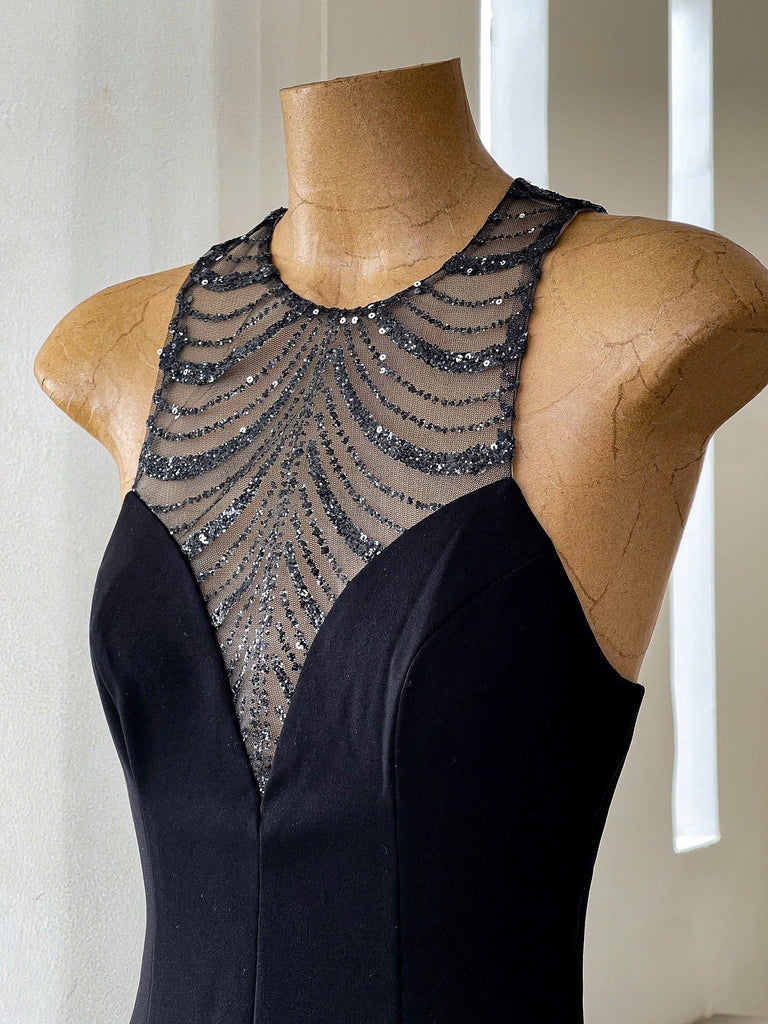 Stylish black dress | jessica sequin tulle ruched hem mini dress in black - Ideal for special occasions