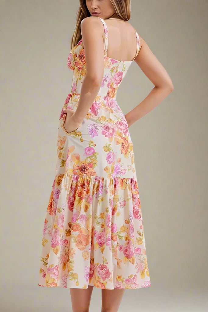 Imogen Bodycon Day Midi Dress - Dusty Pink - Stylish pink dress for special occasions | Buy Online