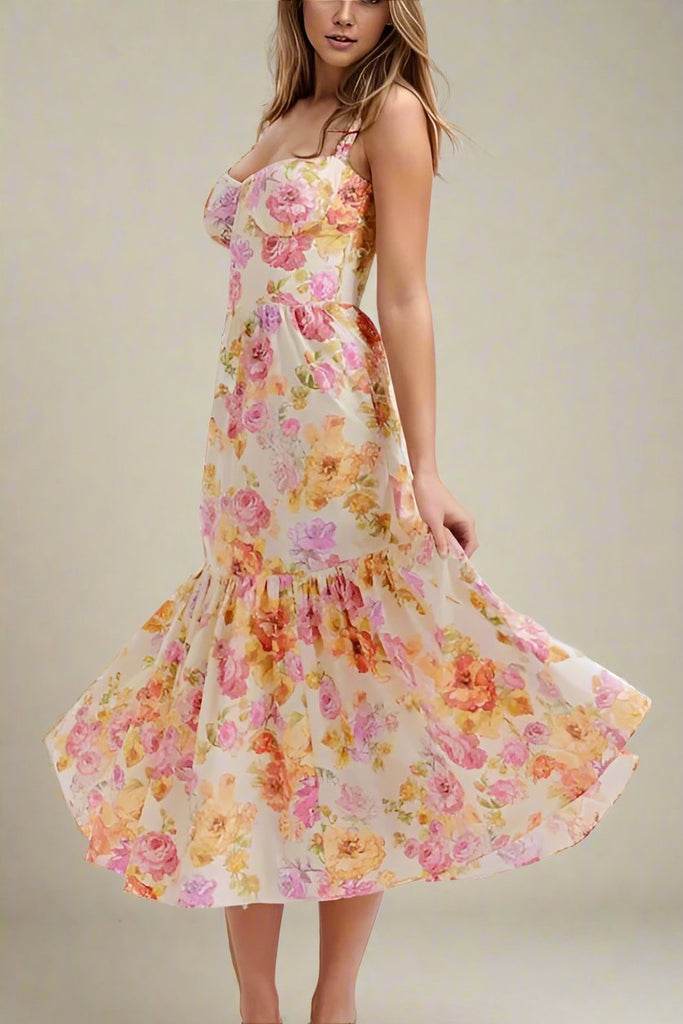 Stylish pink dress | Imogen Bodycon Day Midi Dress - Dusty Pink - Ideal for special occasions