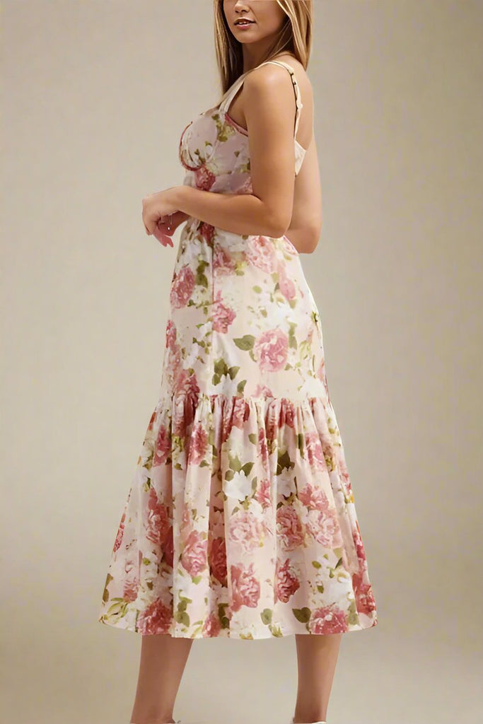 Shop  beautiful dress - Perfect for special occasions | Imogen Bodycon Day Midi Dress - Peach