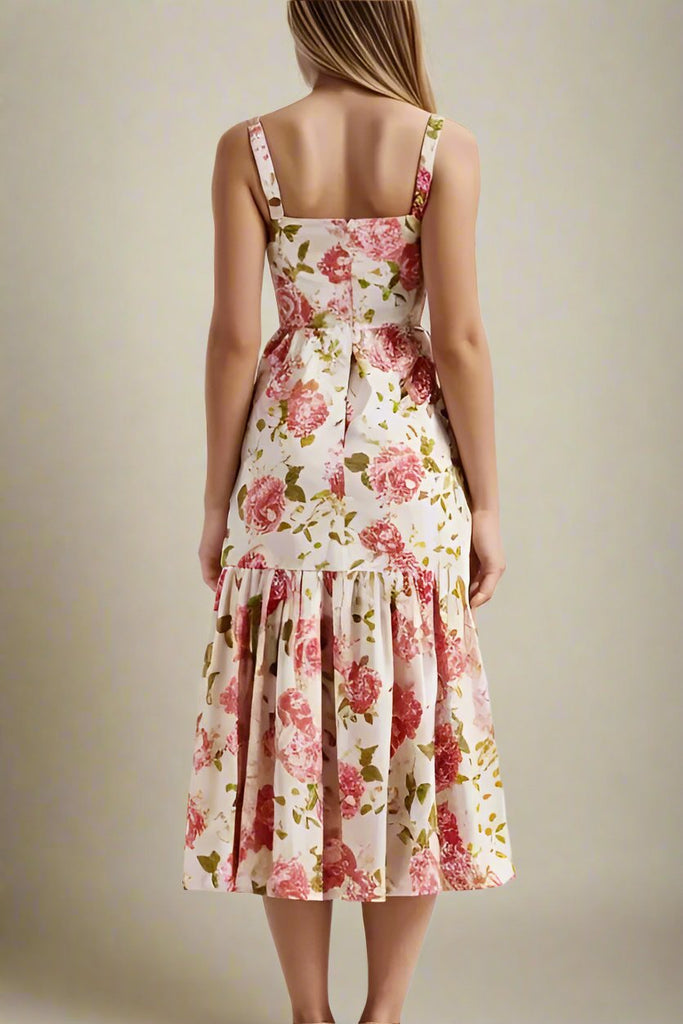 Stylish beautiful dress | Imogen Bodycon Day Midi Dress - Peach - Ideal for special occasions