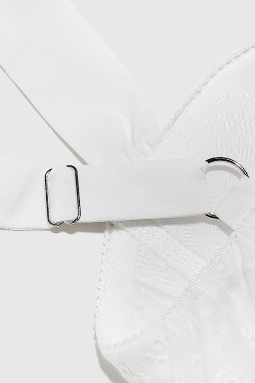 Imogen Bodycon Day Midi Dress - White Pearl - Stylish white dress for special occasions | Buy Online