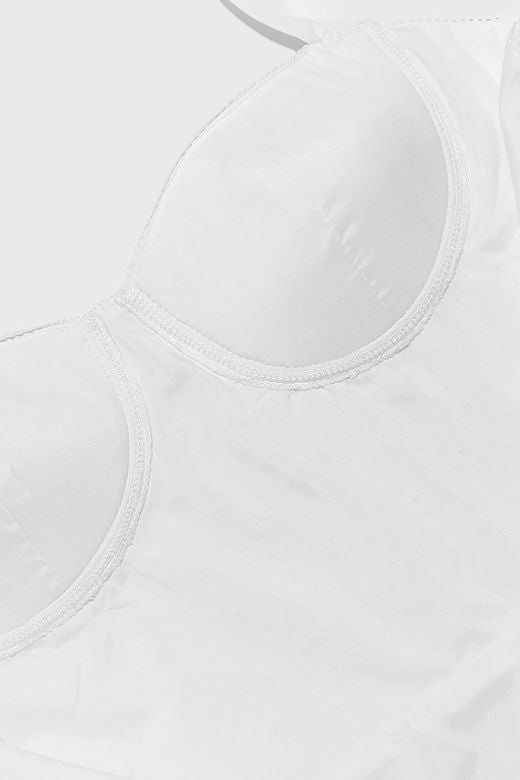 Imogen Bodycon Day Midi Dress - White Pearl - Stylish white dress for special occasions | Buy Online