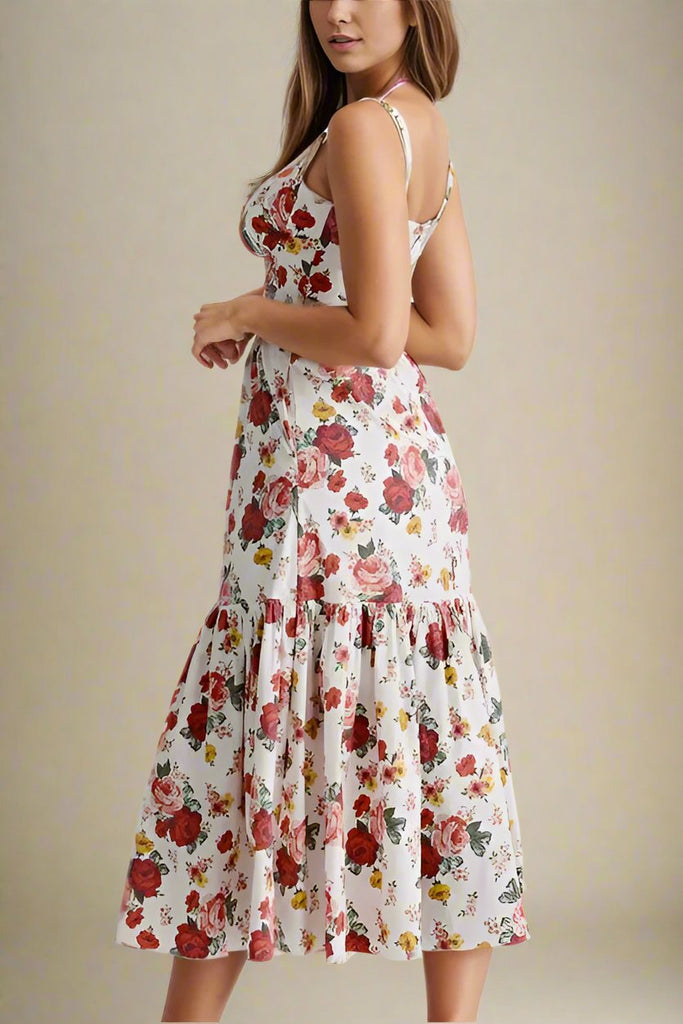 Shop  red dress - Perfect for special occasions | Imogen Bodycon Day Midi Dress - Red Wine